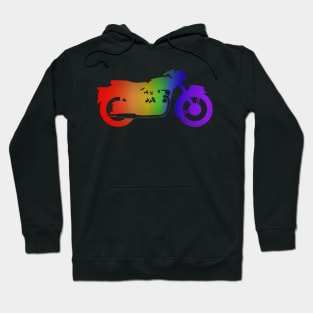 Rainbow Motorcycle Silhouette (Triumph) Hoodie